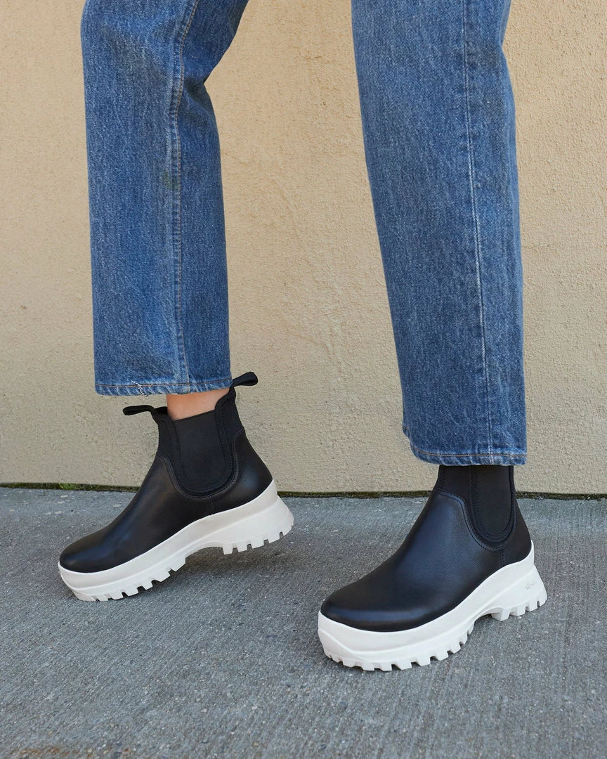 Loeffler Randall Tara Black/Cream Weather Boot 7 Loeffler Randall Tara Black/Cream Weather Boot