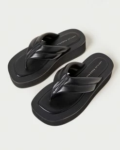 Loeffler Randall Teddy Black Platform Thong Sandal New Arrivals