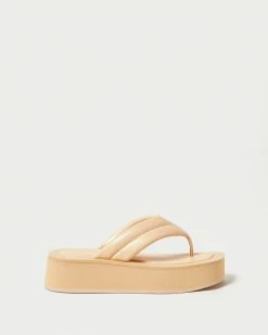 Loeffler Randall New Arrivals Teddy Camel Platform Thong Sandal