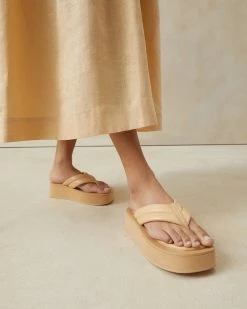 Loeffler Randall New Arrivals Teddy Camel Platform Thong Sandal