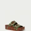 Loeffler Randall Theo Brown/Emerald Footbed Sandal New Arrivals