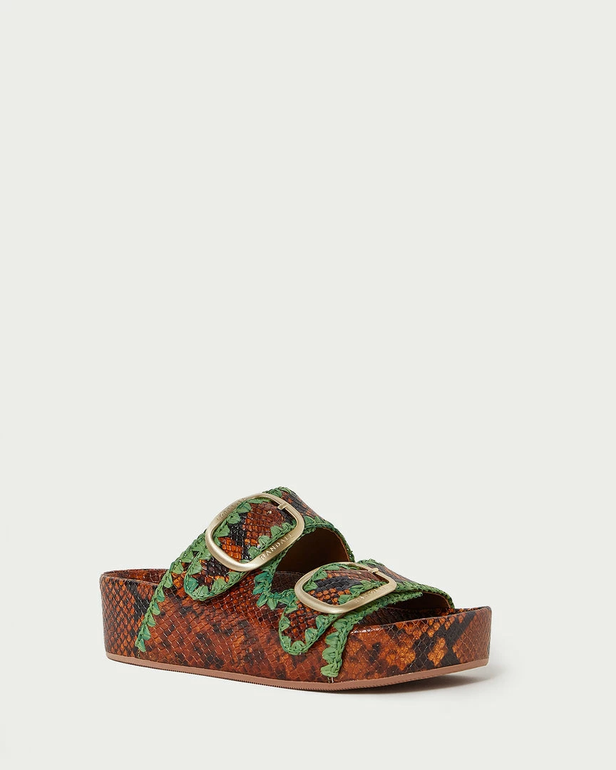 Loeffler Randall Theo Brown/Emerald Footbed Sandal New Arrivals 3 Loeffler Randall Theo Brown/Emerald Footbed Sandal New Arrivals
