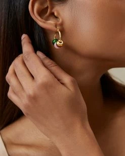 Loeffler Randall Toukie Gold/Multi Beaded Hoop New Arrivals 7 Loeffler Randall Toukie Gold/Multi Beaded Hoop New Arrivals