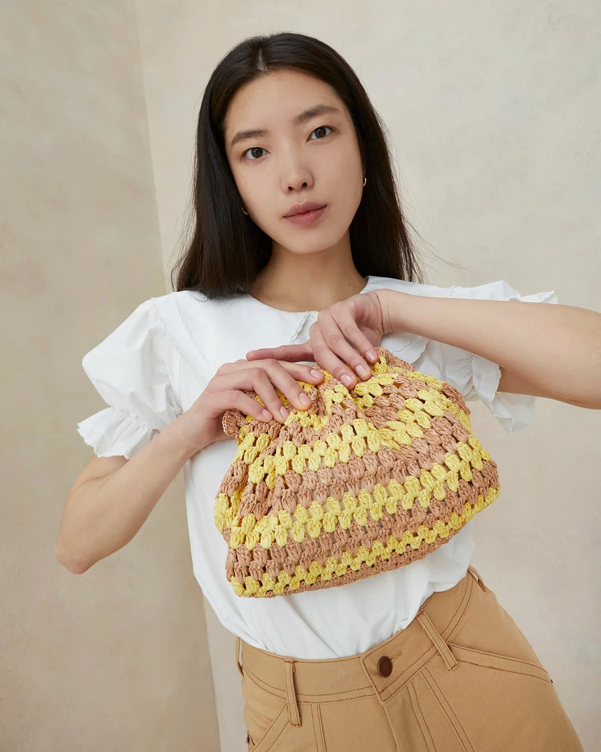 Loeffler Randall New Arrivals Willa Natural/Yellow Mini Pouch 7 Loeffler Randall New Arrivals Willa Natural/Yellow Mini Pouch