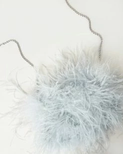 Loeffler Randall Zahara Mist Mini Feather Pouch